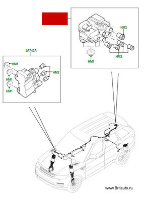 La valvola della sospensione dell'aria di Range Rover L405 L494 blocca l'OEM LR070246