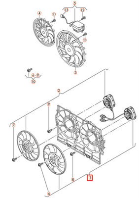 Ventole di raffreddamento del radiatore 4H0959455AD per Audi A6 A7 2012-2018