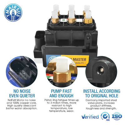 Blocco di valvola per Audi A6C7 A8D4 Bentley Mulsanne Valvola solenoide 4H0616013 4G0616005C 4H0616005C Componente di sospensione d'aria Compressore pompe parti